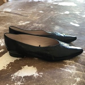 Zara Basic black patent leather flats
